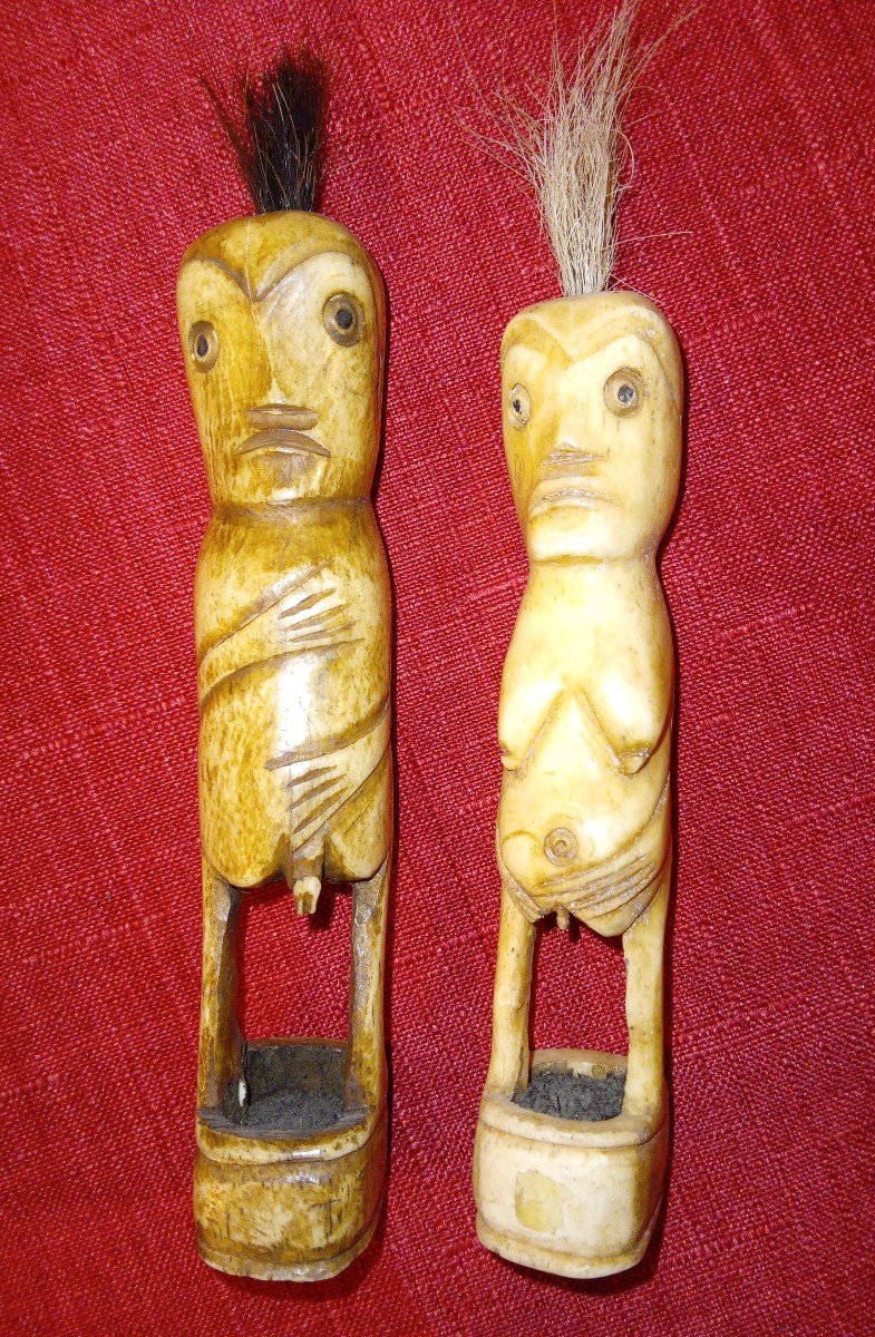 Oceanic Bone Fertility Statuettes 