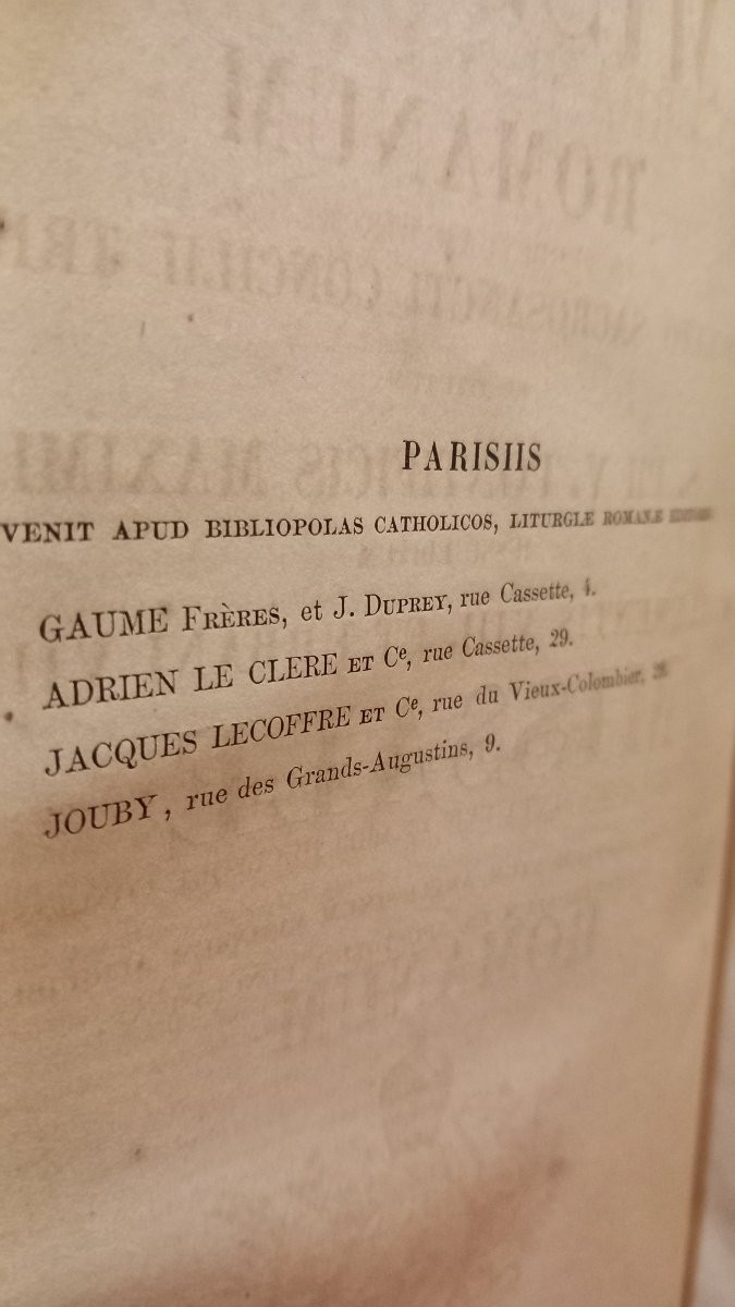 Missel Romain Publié à Paris En 1860-photo-4