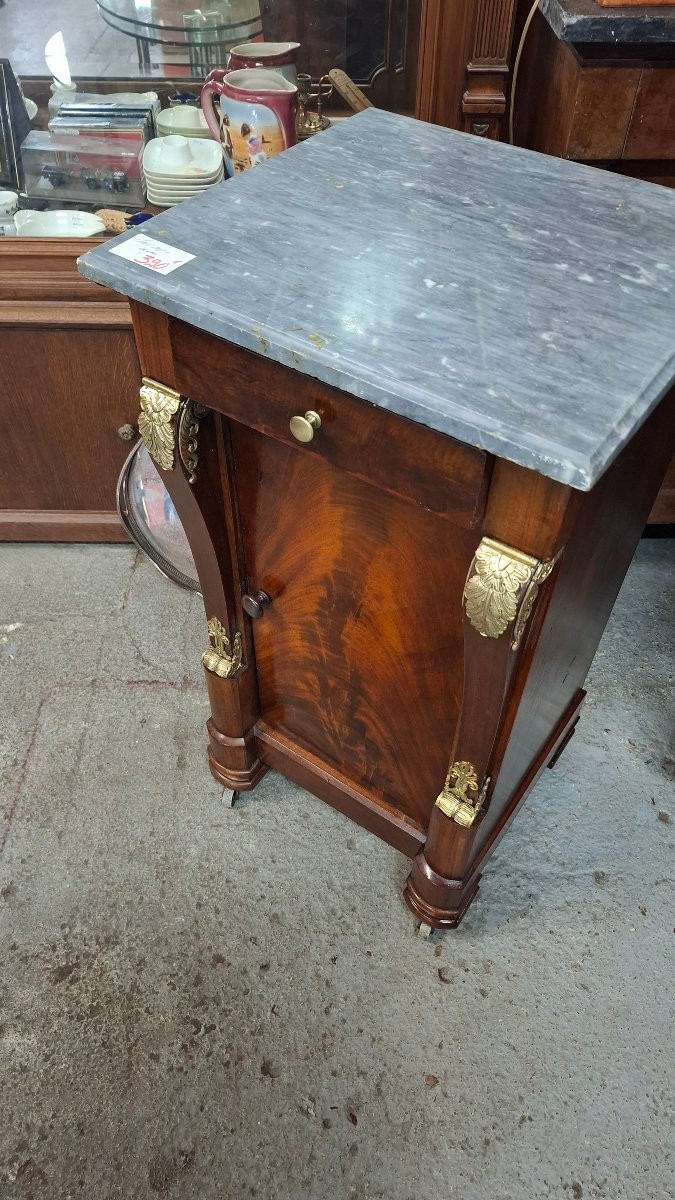 Empire Mahogany Bedside Table-photo-3