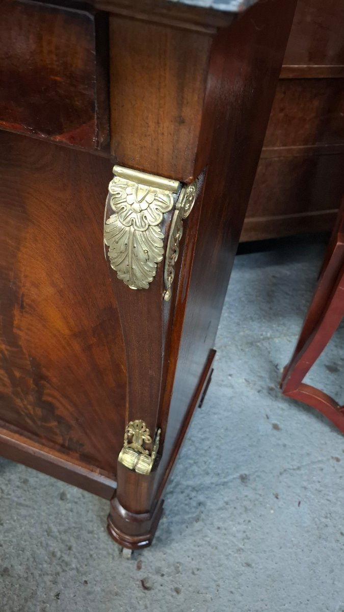 Empire Mahogany Bedside Table-photo-4