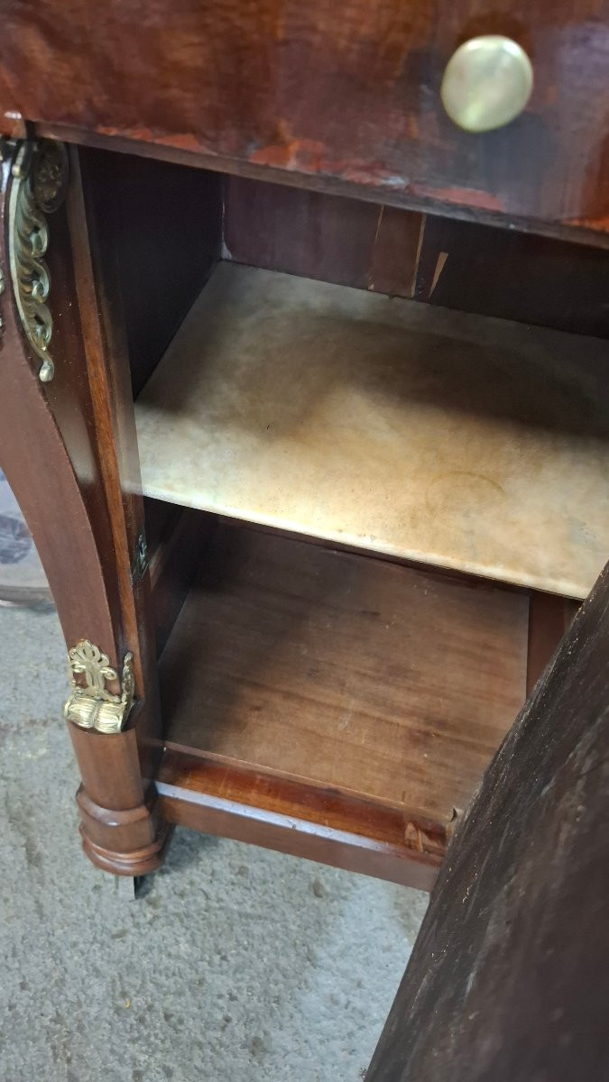 Empire Mahogany Bedside Table-photo-1