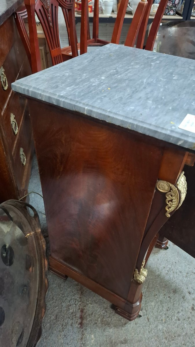 Empire Mahogany Bedside Table-photo-2