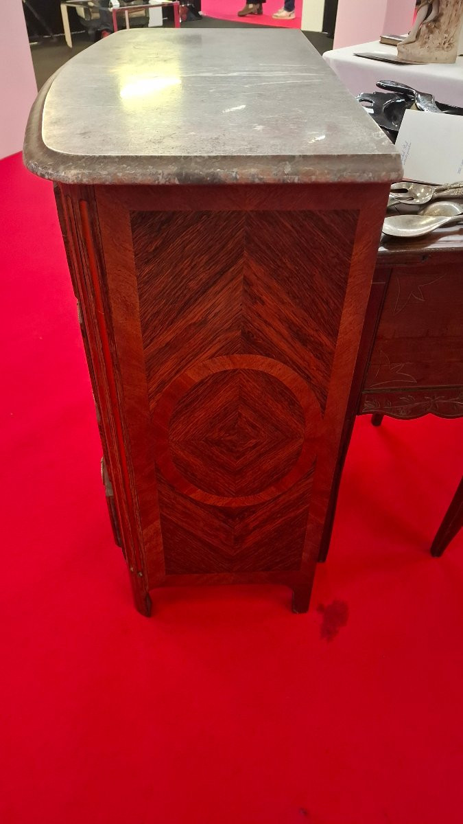 Louis XV Style Marquetry Commode -photo-2