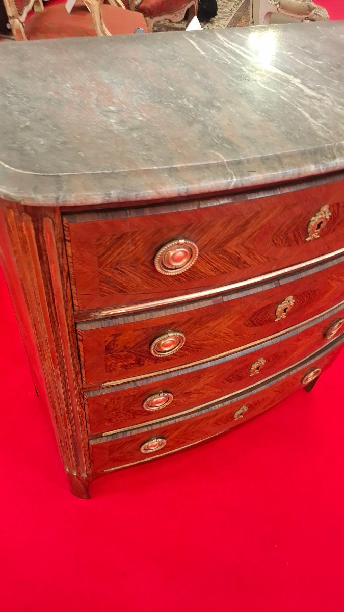 Louis XV Style Marquetry Commode -photo-4