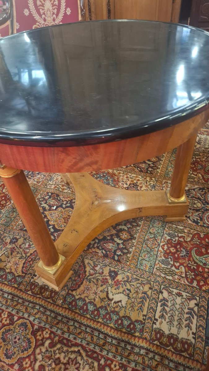 Gueridon en acajou empire-photo-1