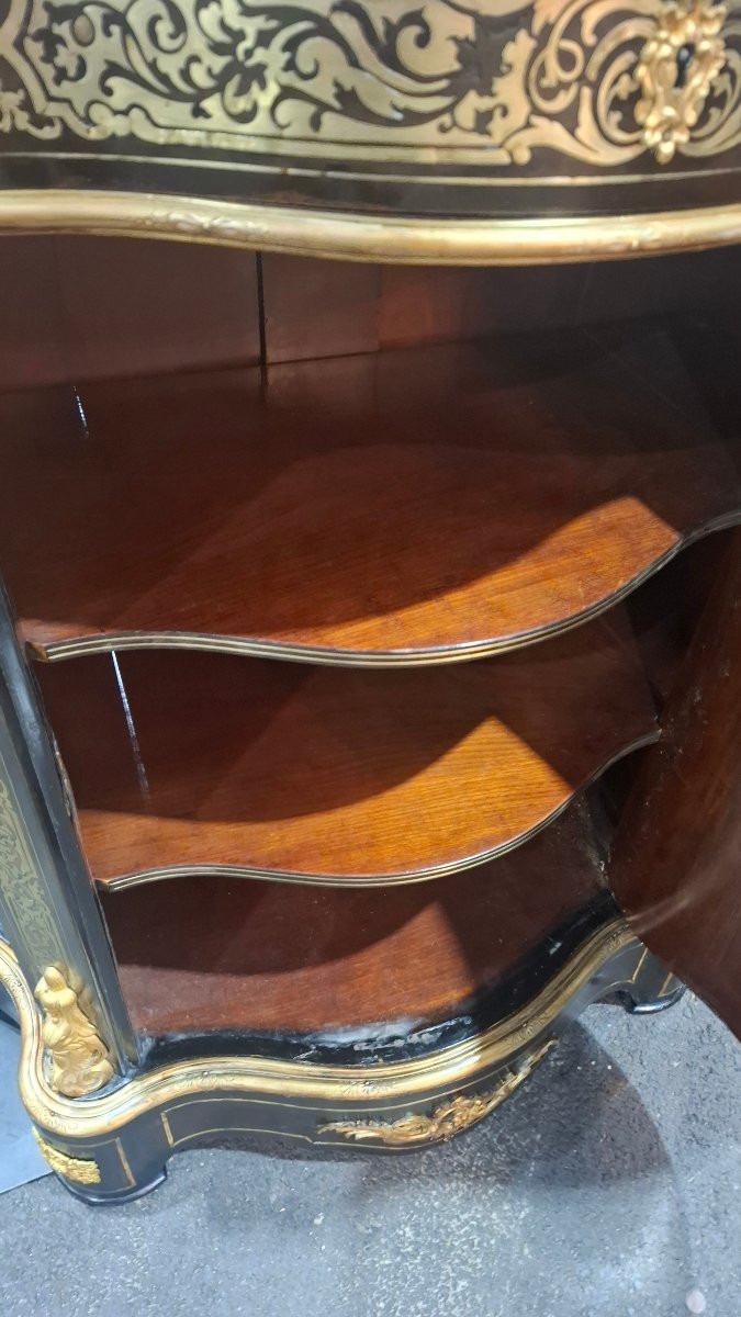 Boulle Marquetry Console Table, Napoleon III Period – Mid-19th Century-photo-6