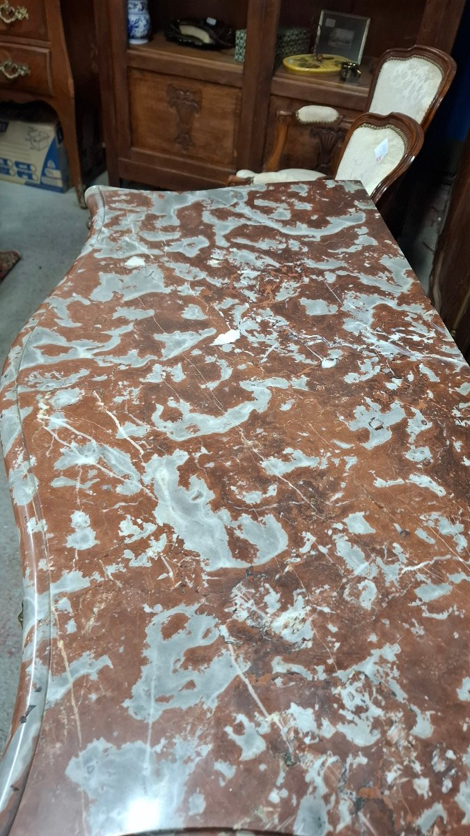 Louis XV Style Marquetry Commode -photo-3