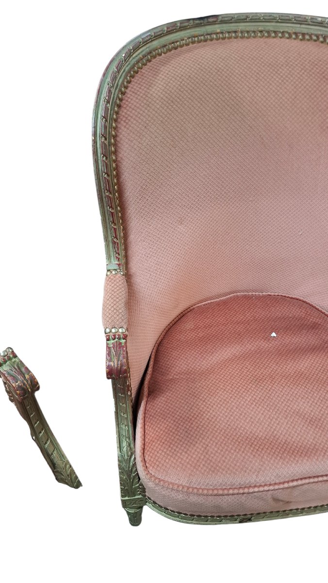 Pair Of Louis XVI Style Bergère Armchairs -photo-4