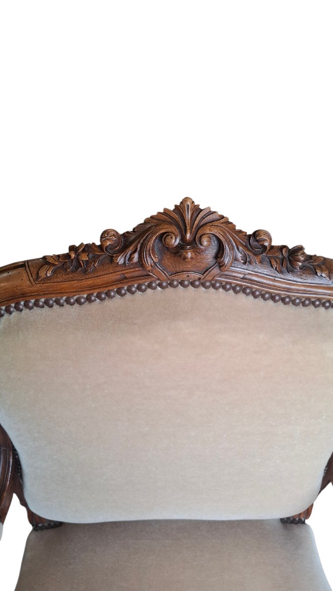 Pair Of Louis XV Style Armchairs -photo-2