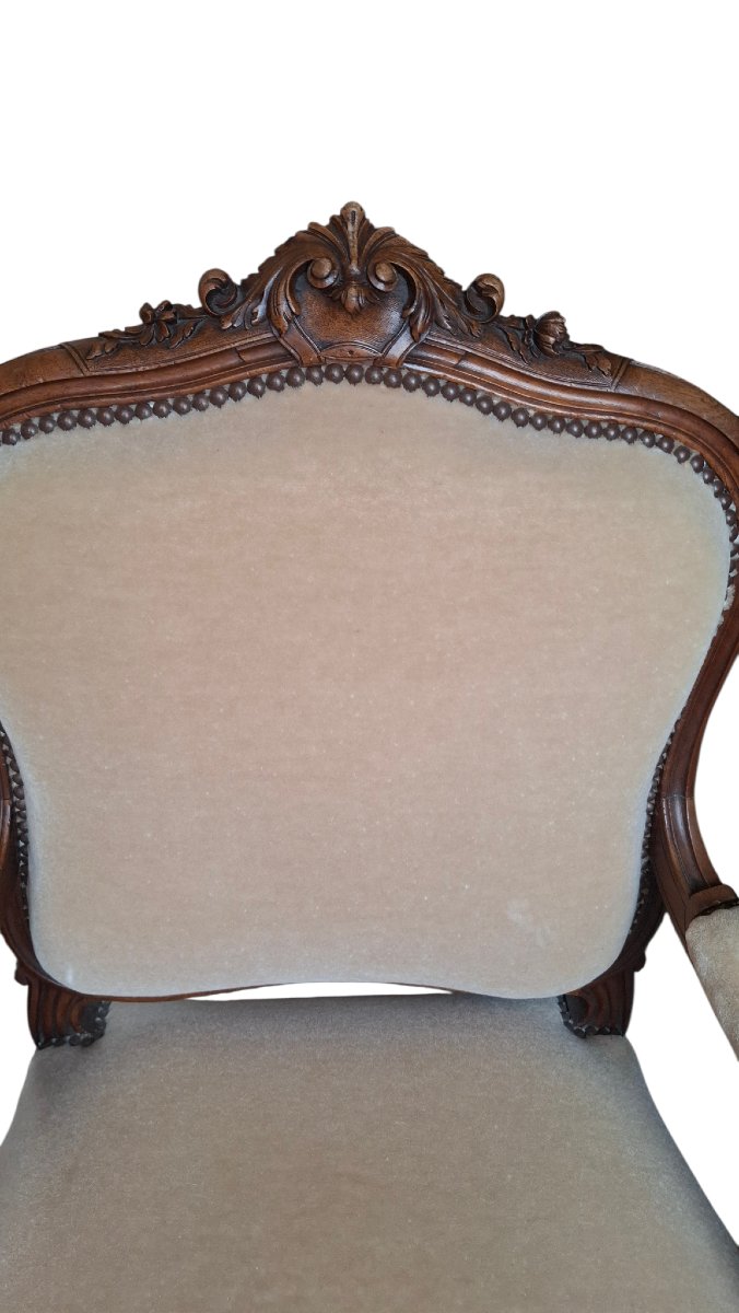 Pair Of Louis XV Style Armchairs -photo-1