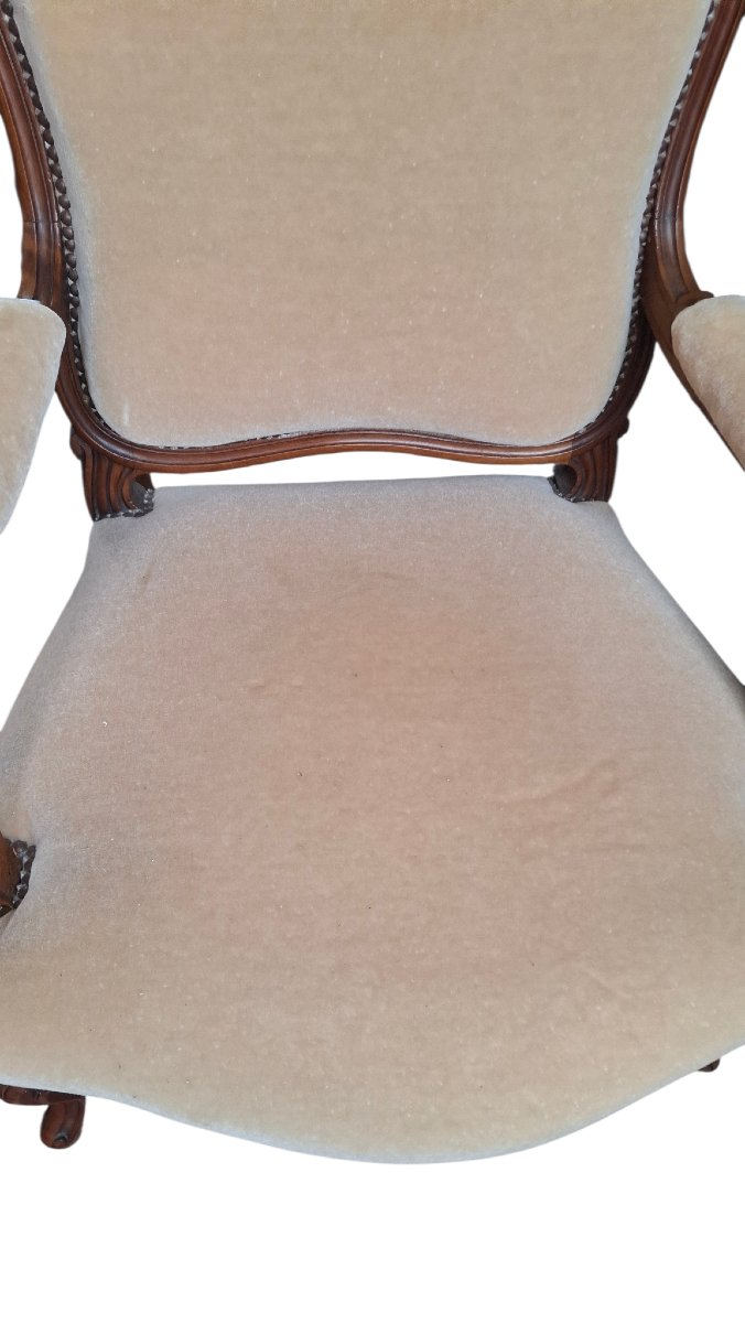 Pair Of Louis XV Style Armchairs -photo-4