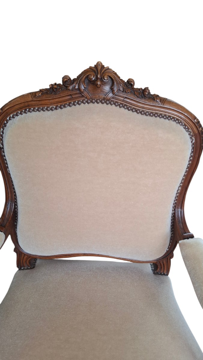 Pair Of Louis XV Style Armchairs -photo-6