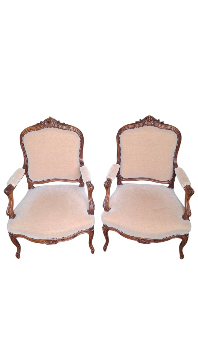 Pair Of Louis XV Style Armchairs 