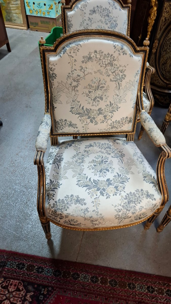 4 fauteuils époque Napoléon III -photo-2