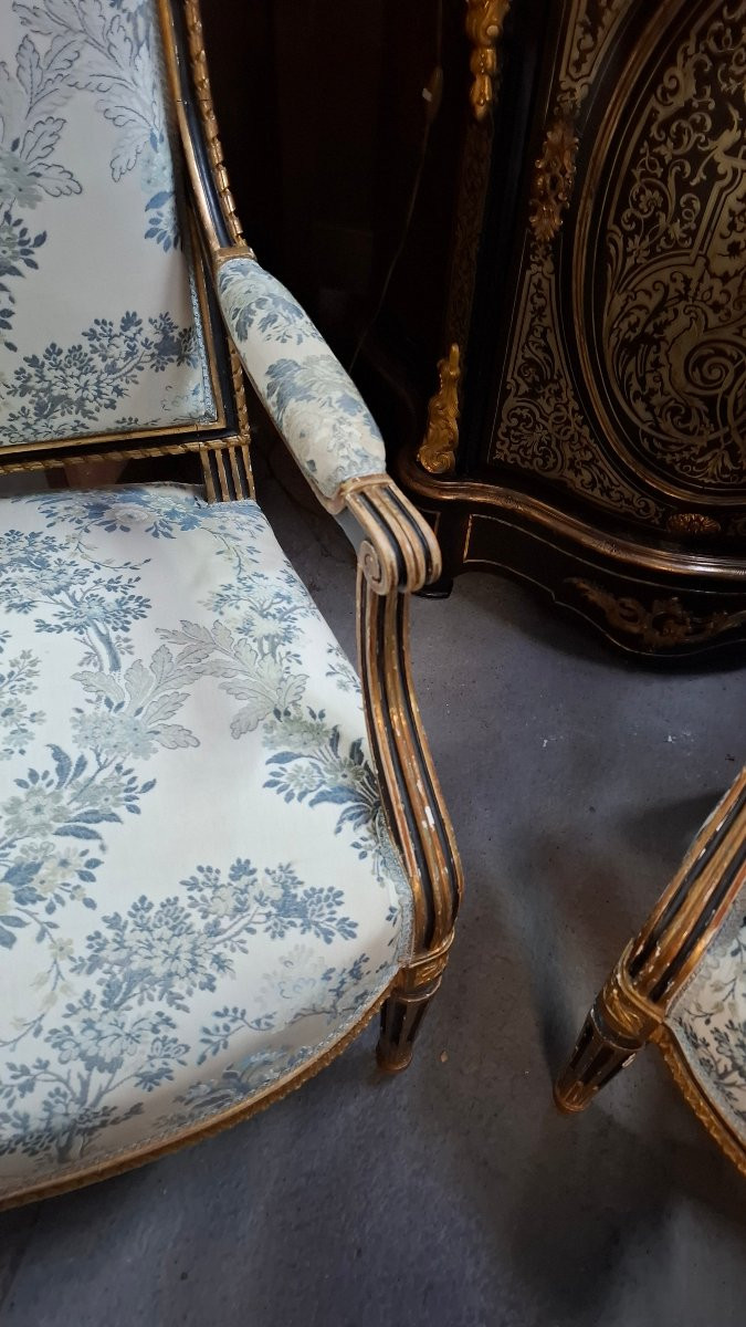 4 fauteuils époque Napoléon III -photo-2
