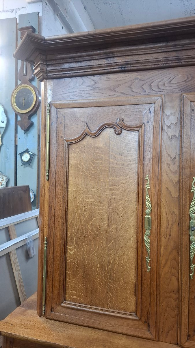 Solid Oak Double Sideboard-photo-4