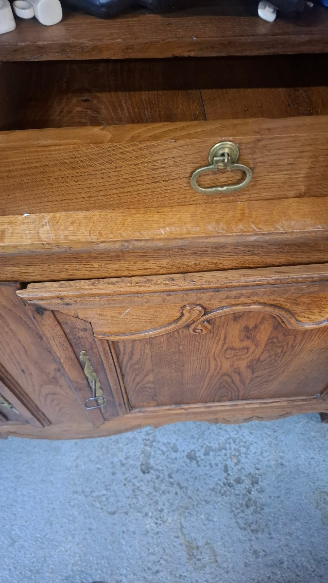 Solid Oak Double Sideboard-photo-4