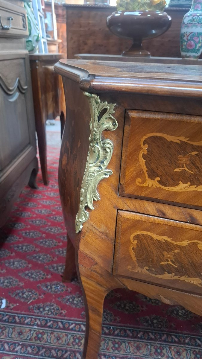Commode de style louix xv en marqueterie -photo-2
