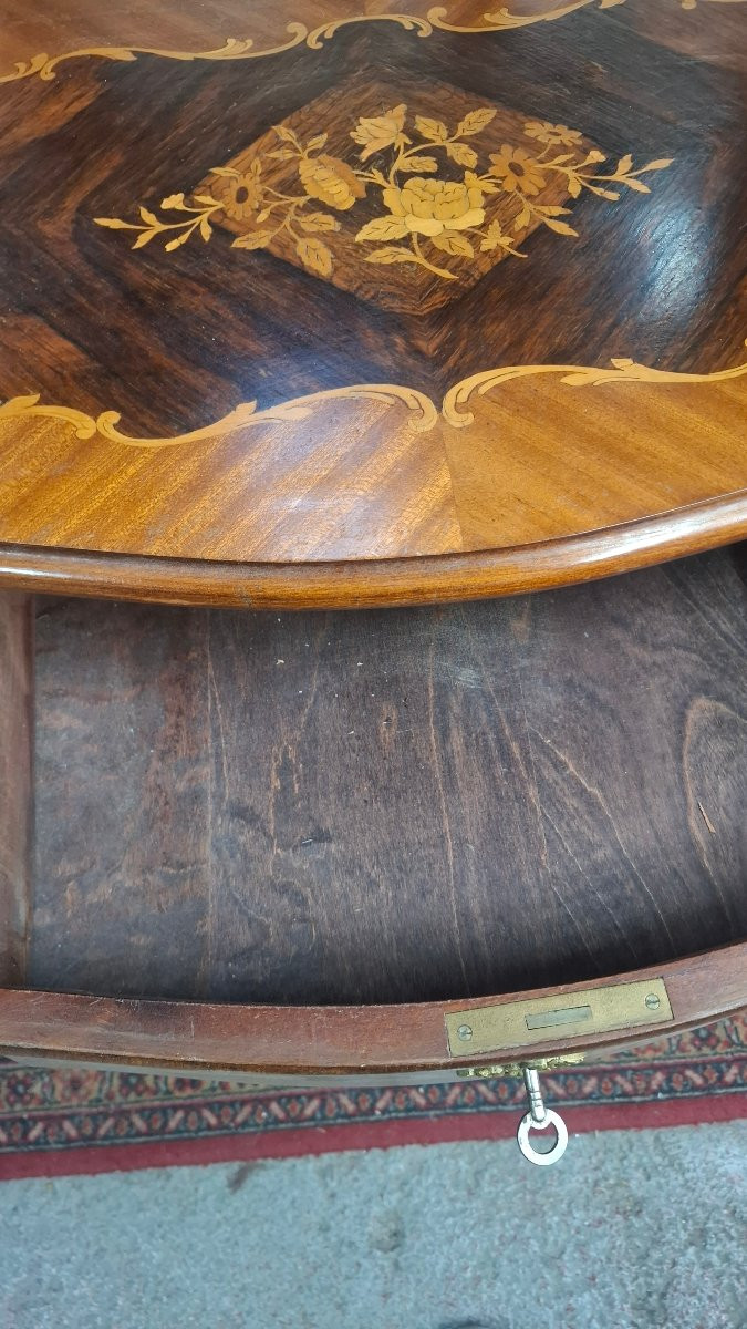 Commode de style louix xv en marqueterie -photo-2