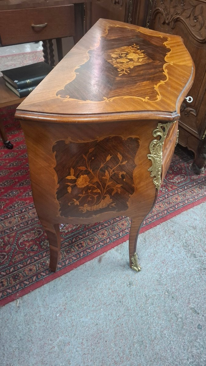 Commode de style louix xv en marqueterie -photo-5