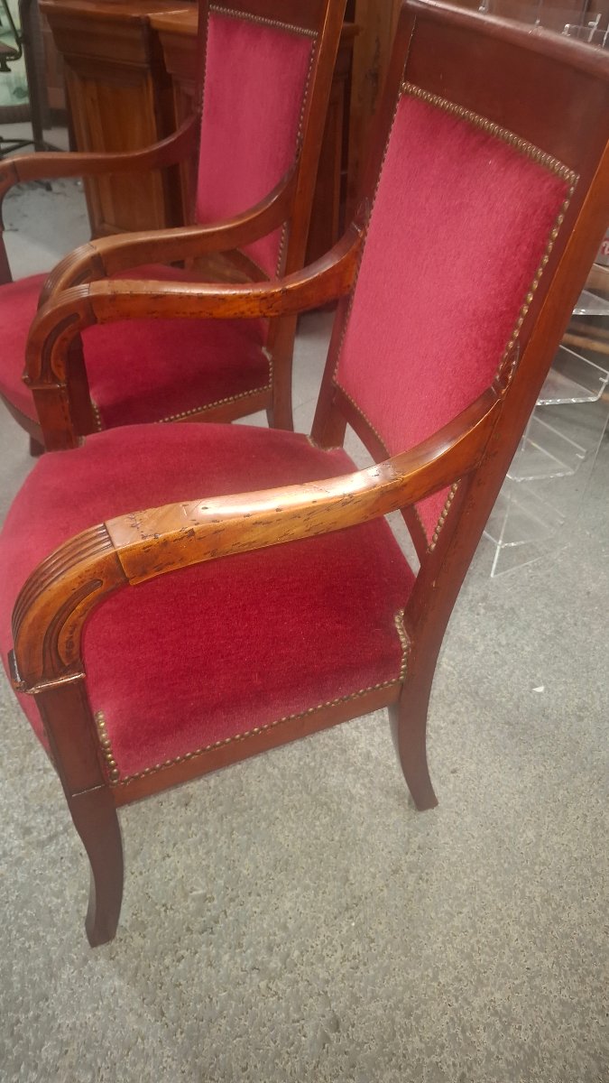 Pair Of Empire-style Armchairs-photo-2
