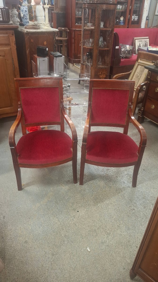 Pair Of Empire-style Armchairs-photo-2