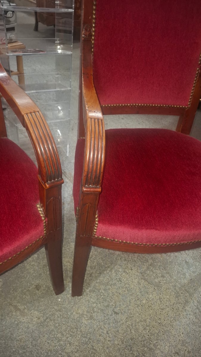 Pair Of Empire-style Armchairs-photo-3