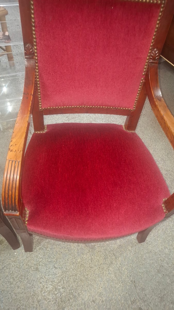 Pair Of Empire-style Armchairs-photo-5