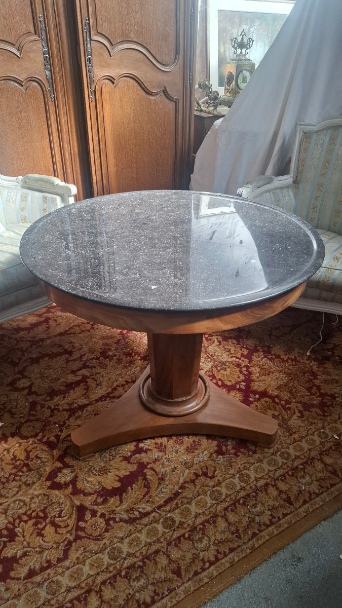 Empire-style Mahogany Side Table-photo-2
