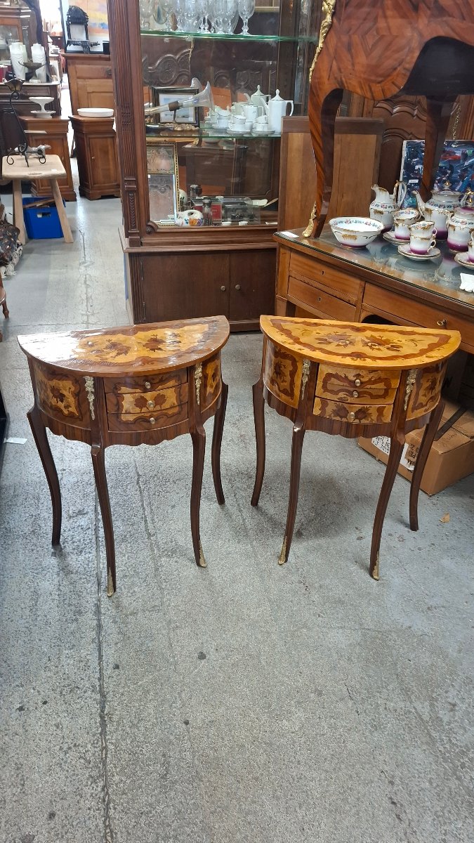 Pair Of Louis XV-style Nightstands -photo-4