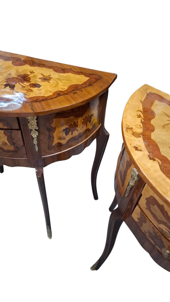 Pair Of Louis XV-style Nightstands -photo-4