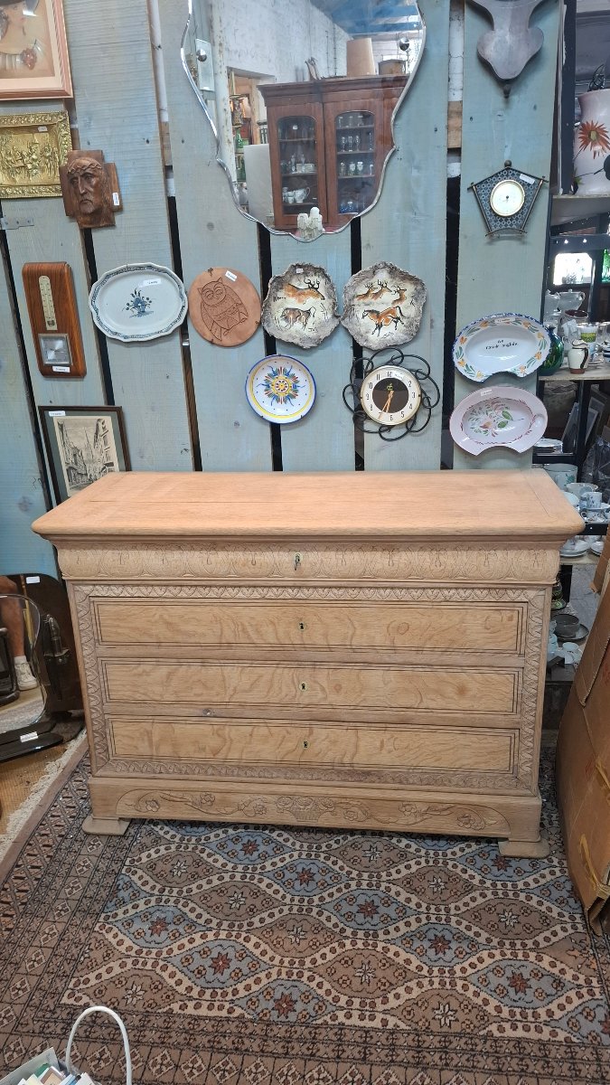 Commode époque Louis philippe chêne -photo-4