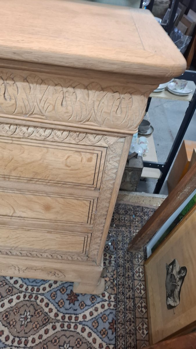 Commode époque Louis philippe chêne -photo-3