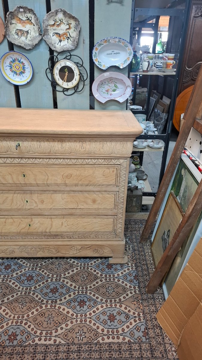 Commode époque Louis philippe chêne -photo-6