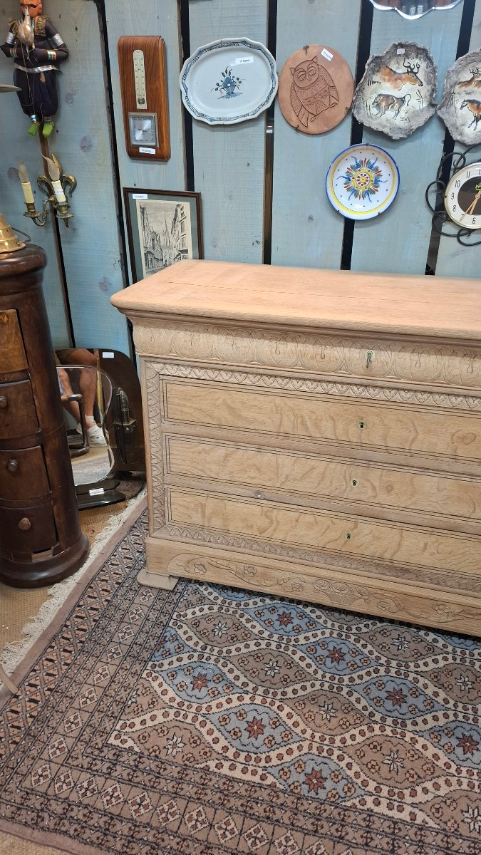 Commode époque Louis philippe chêne -photo-7