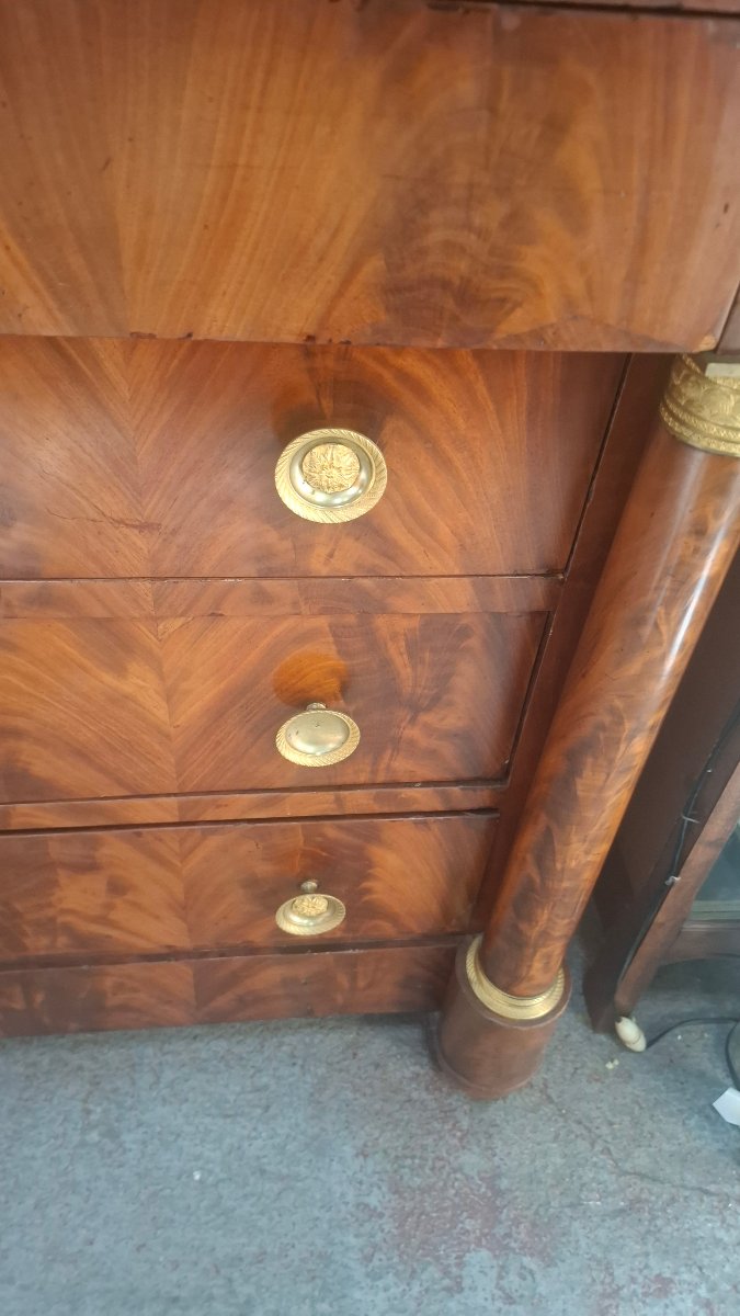 Empire-style Mahogany Chest Of Drawers-photo-2