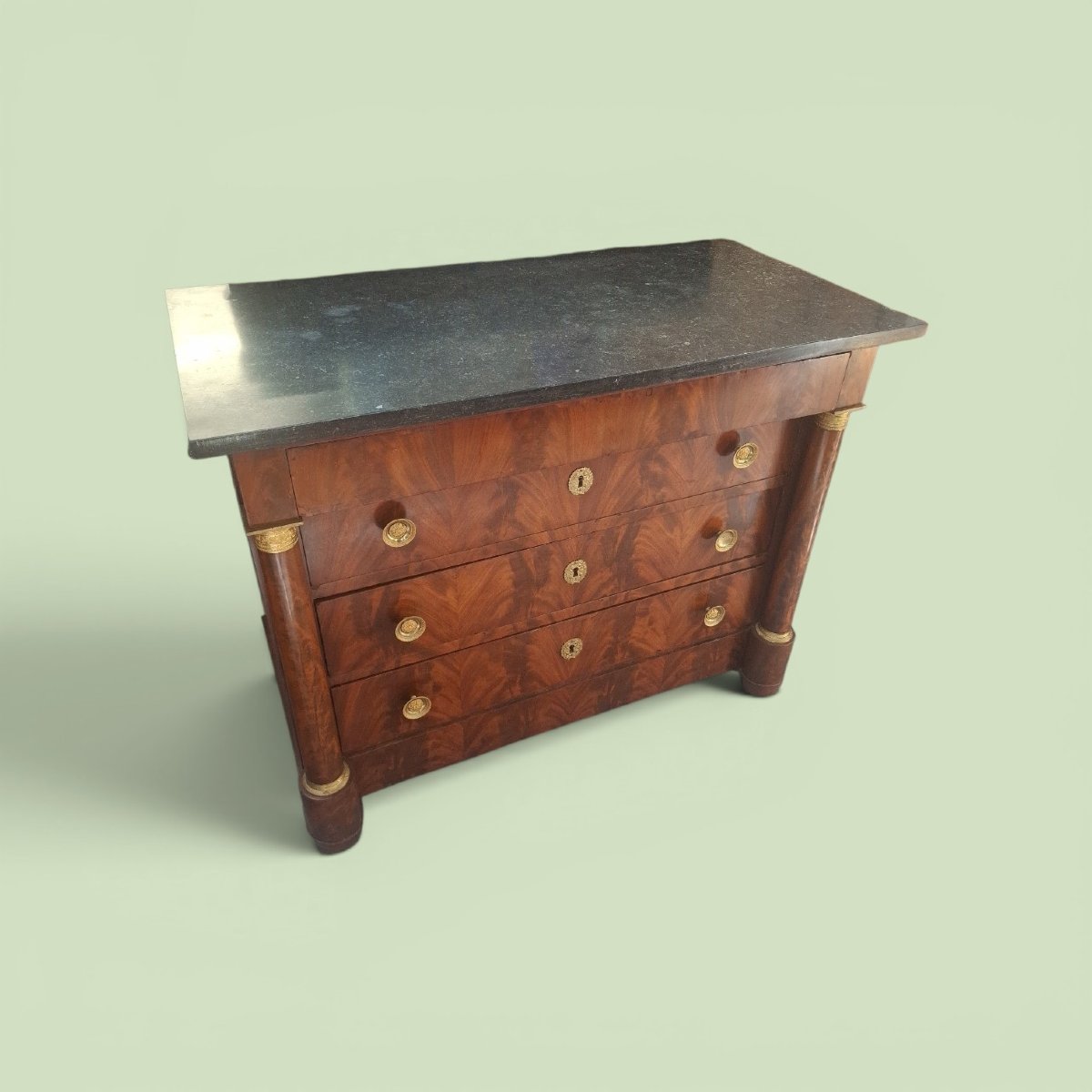 Empire-style Mahogany Chest Of Drawers