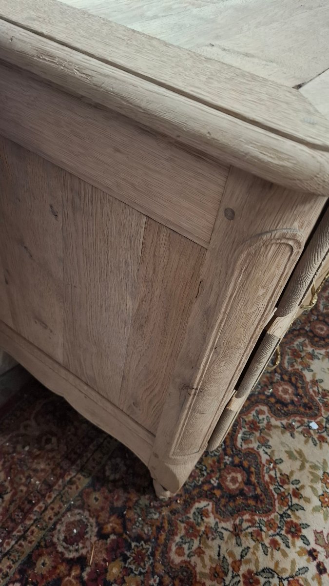Commode de style louix xv en chene-photo-2