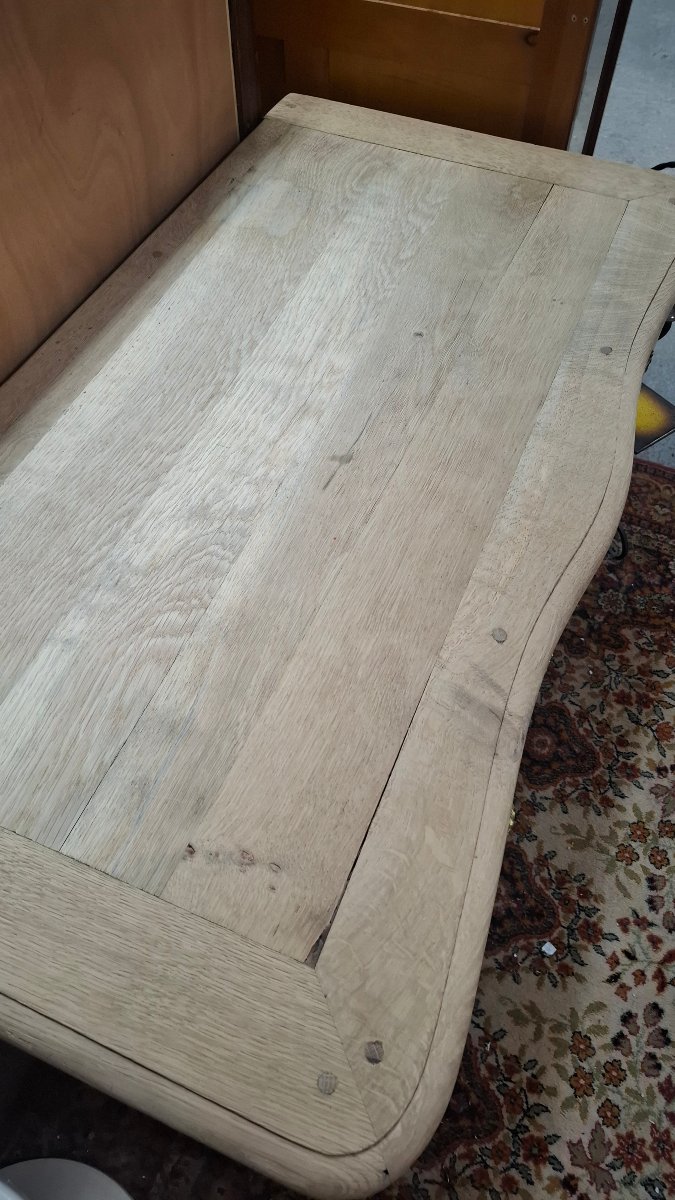 Commode de style louix xv en chene-photo-3