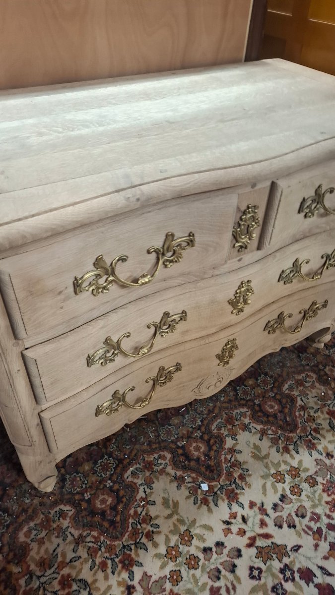 Commode de style louix xv en chene-photo-4