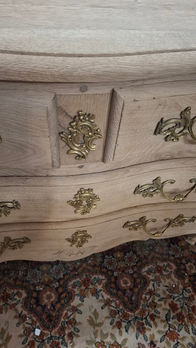 Commode de style louix xv en chene-photo-1