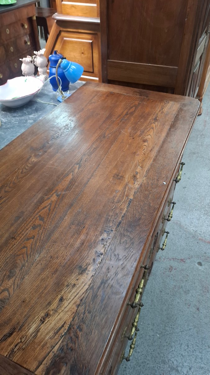 18th-century Chest Of Drawers Made Of Chestnut And Oak-photo-4