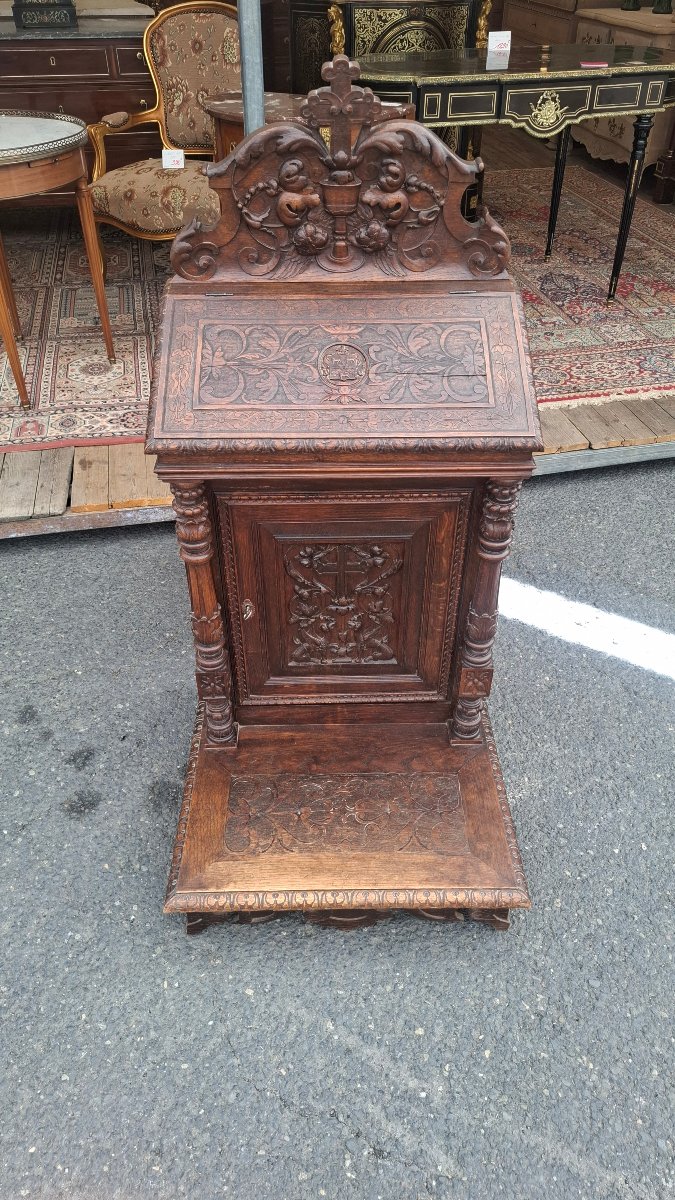 Prie dieu en chene-photo-3
