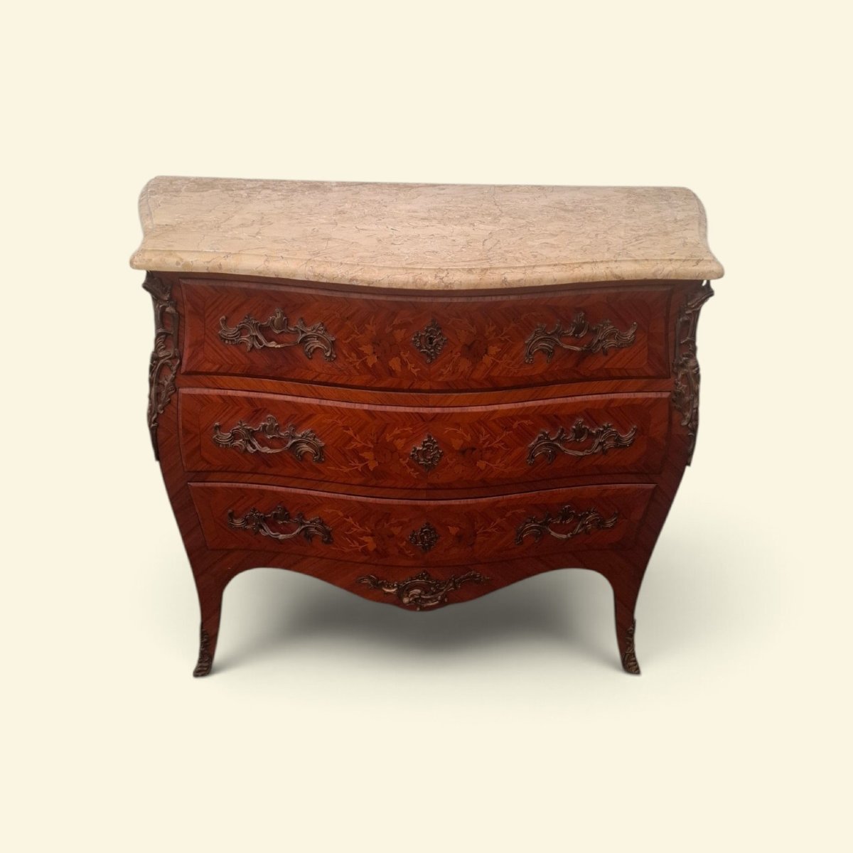 Louis XV-style Chest Of Drawers With Marquetry 