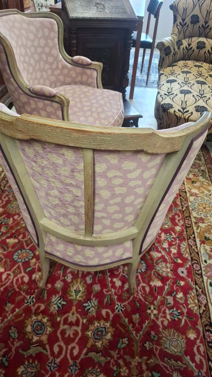 Paire de bergères de style Louis XV-photo-1