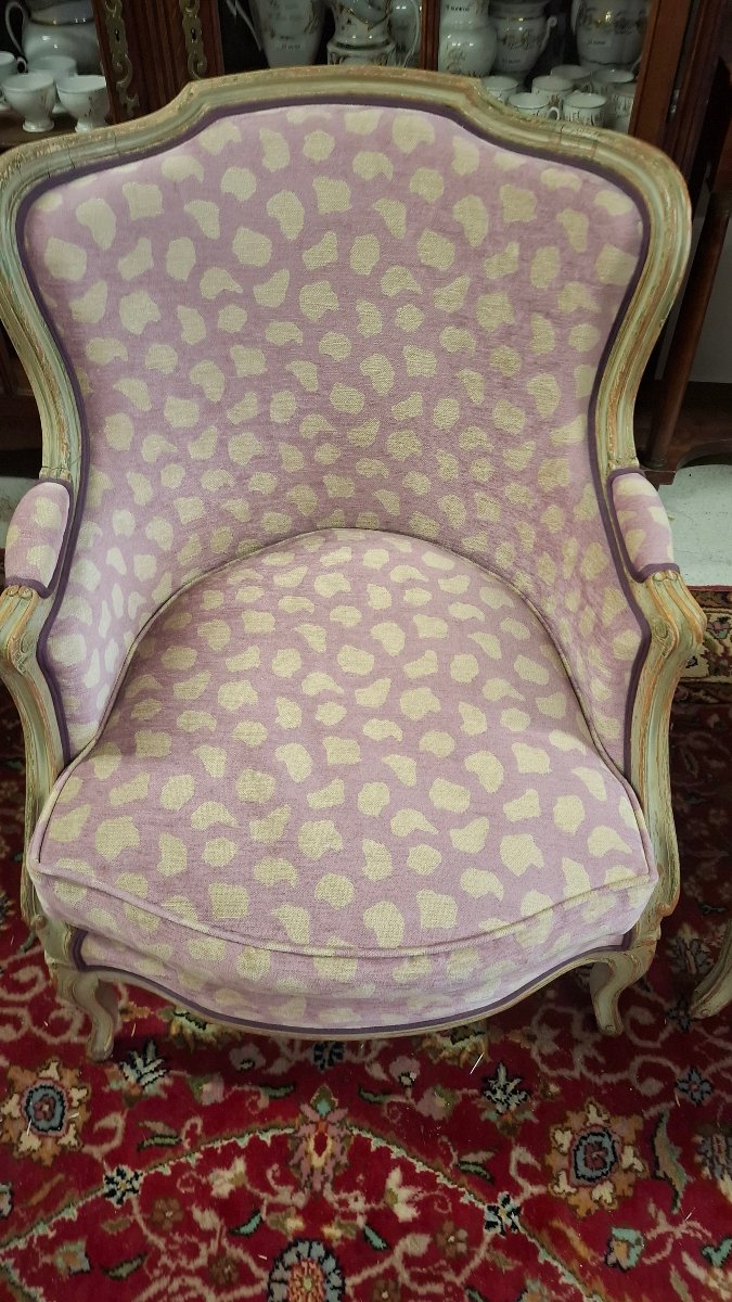 Paire de bergères de style Louis XV-photo-4