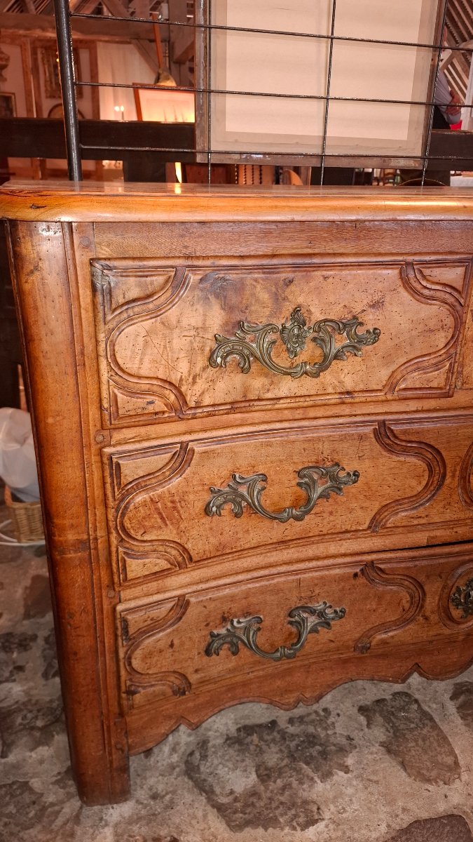 Commode XVIII en noyer-photo-4
