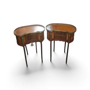Pair Of Marquetry Nightstands