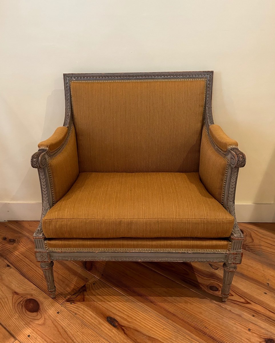 Bergère Marquise De Style Louis XVI D’époque Napoléon III -photo-2