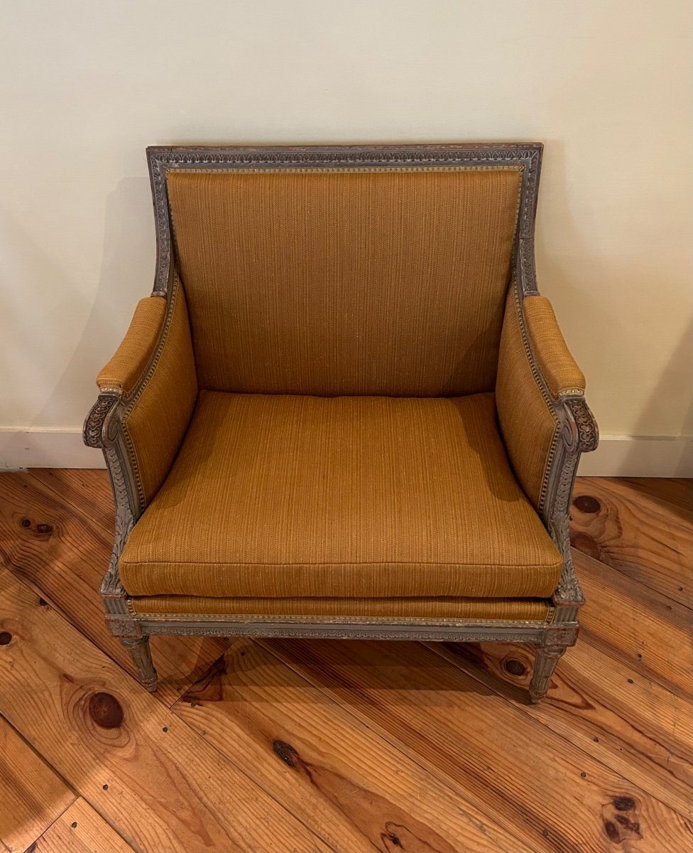 Bergère Marquise De Style Louis XVI D’époque Napoléon III -photo-3